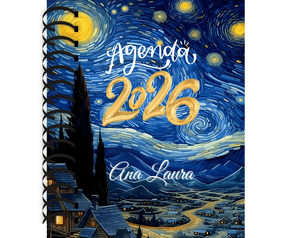 Agenda 2026 Diaria Van Gogh Personalizada