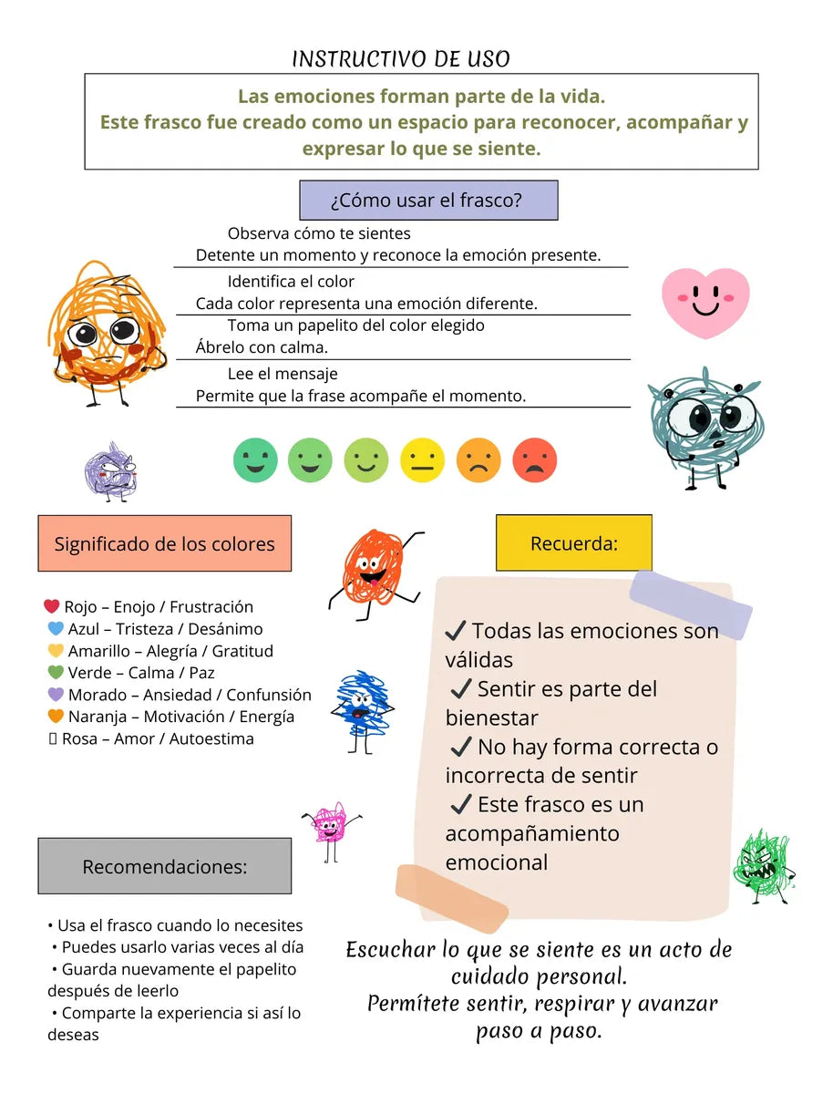 Frasco de Emociones con versiculos biblicos "Léeme Cuando Siento Emociones" Con mas de 200 mensajes
