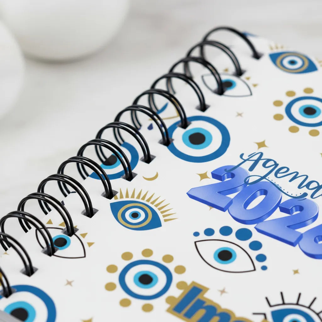 Agenda 2026 Personalizada Ojo Turco A5 1 dia por pagina, 2 dias por pagina  Espiral o arillo metalico