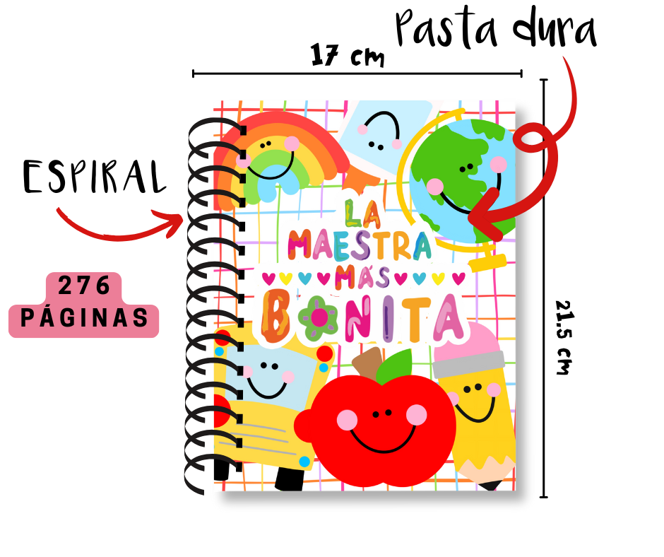 Agenda Escolar Docente 2025 - 2026 La Maestra mas Bonita
